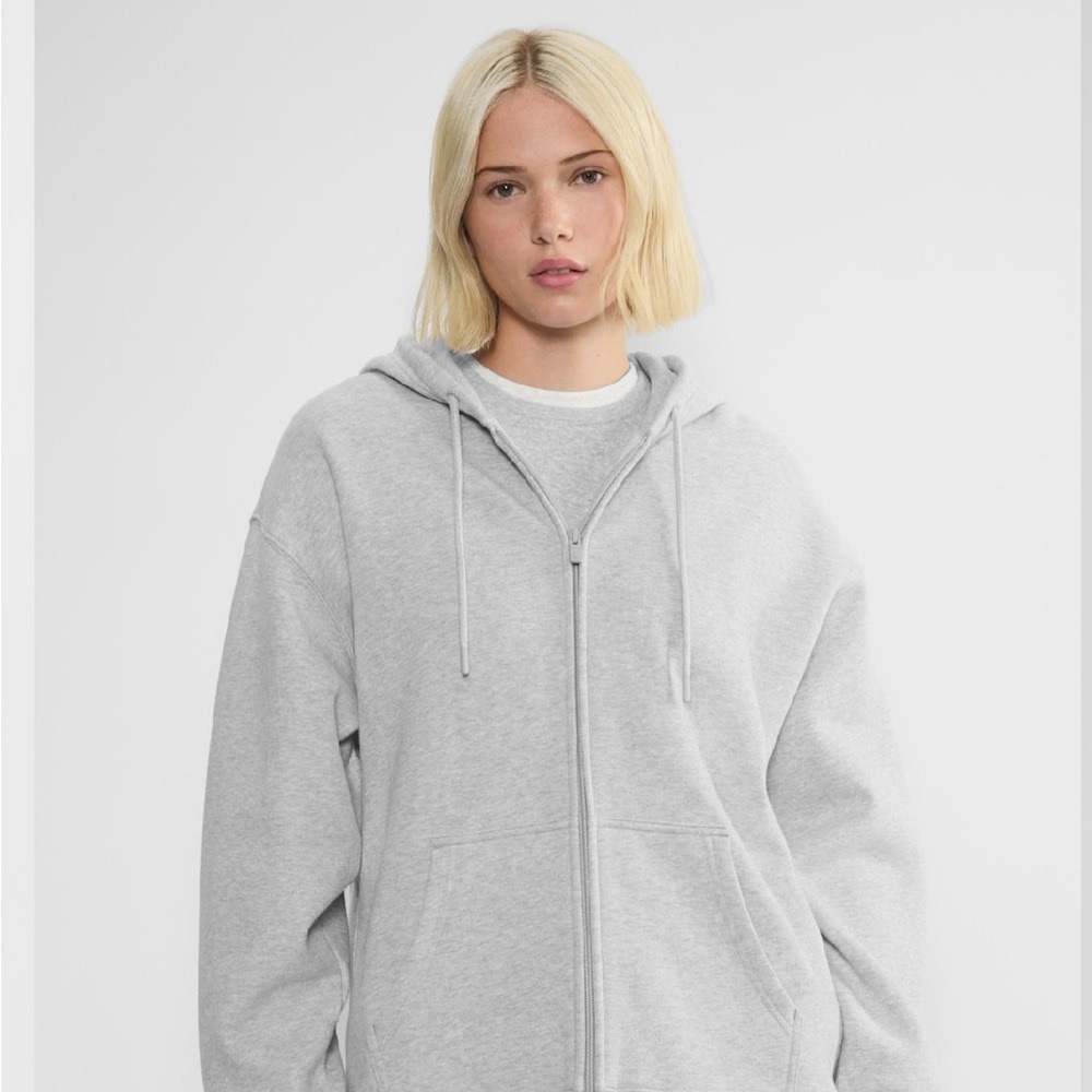 Aritzia TNA Sweatfleece Cozy Fleece Boyfriend Fit Top Zip Up Sweatshirt - Picture 2 of 12